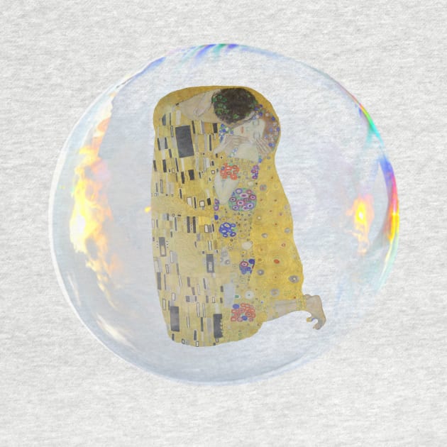 The kiss in a soap bubble by Illusory contours